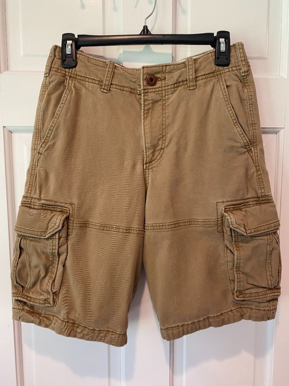 size 28 Mens Boys Hollister Epic Flex Cali Longboard Cargo Khaki Shorts
